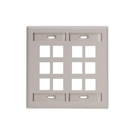 Leviton WALLPLATES WP 12PORT DG ID LA 42080-12T